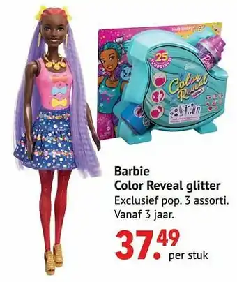 Freetime Barbie color reveal glitter aanbieding