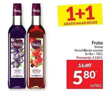 Intermarché Fruiss siroop 70cl aanbieding