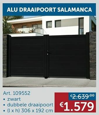 Zelfbouwmarkt Aluminium draaipoort salamanca aanbieding