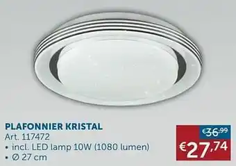 Zelfbouwmarkt Plafonnier kristal aanbieding