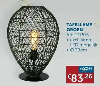 Zelfbouwmarkt Tafellamp groen aanbieding