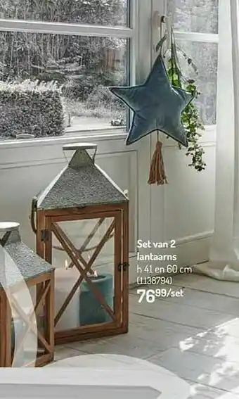 Oh Green Set van 2 lantaarns aanbieding