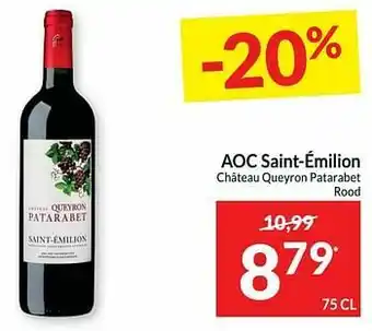 Intermarché Aoc saint-émilion château queyron patarabet rood aanbieding