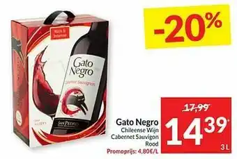 Intermarché Gato negro chileense wijn cabernet sauvigon rood aanbieding
