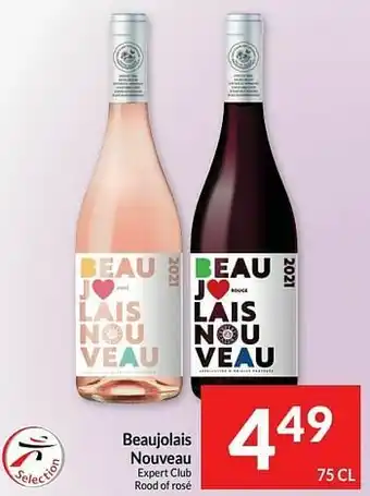 Intermarché Beaujolais nouveau expert club rood of rosé aanbieding