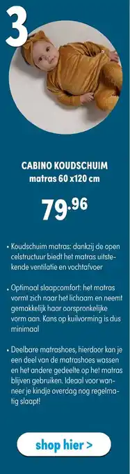 Cabino Koudschuim matras 60x120cm