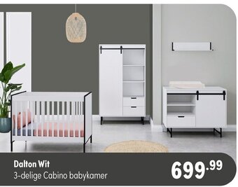 Baby & Tiener Dalton Wit 3-delige Cabino babykamer aanbieding