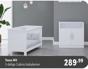 Baby & Tiener Texas Wit 2-delige Cabino babykamer aanbieding