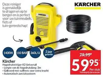 Karcher hogedrukreiniger k2 universal