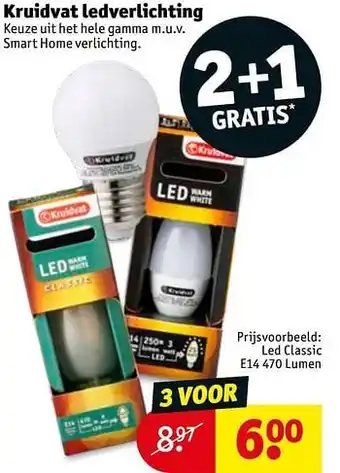 Kruidvat Kruidvat ledverlichting led classic e14 470 lumen aanbieding