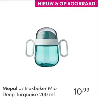 Baby & Tiener Mepal antilekbeker Mio Deep Turquoise 200ml aanbieding