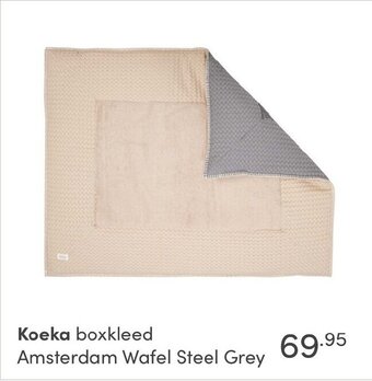 Baby & Tiener Koeka boxkleed Amsterdam Wafel Steel Grey aanbieding
