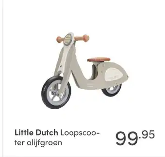 Baby & Tiener Little Dutch Loopscooter olijfgroen aanbieding