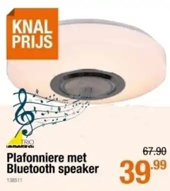 Plafonniere met bluetooth speaker
