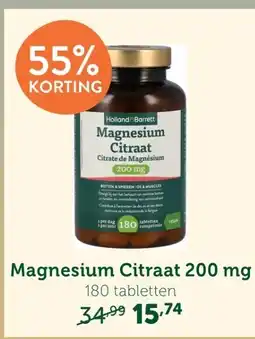 Holland & Barrett Magnesium Citraat 200 mg aanbieding