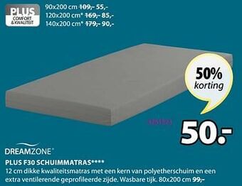 Plus f30 schuimmatras