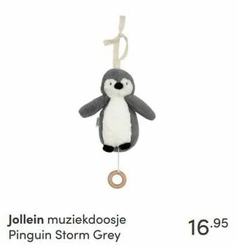 Baby & Tiener Jollein muziekdoosje pinguin storm grey aanbieding