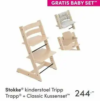 Baby & Tiener Stokke kinderstoel tripp trapp + classic kussenset aanbieding