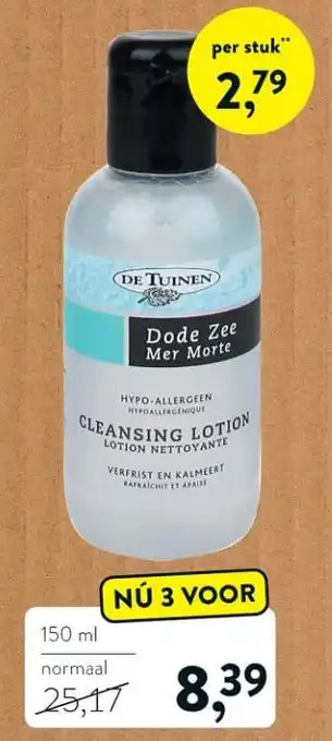 Holland & Barrett Cleansing lotion aanbieding