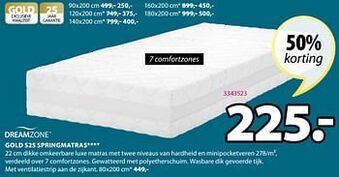 Gold s25 springmatras