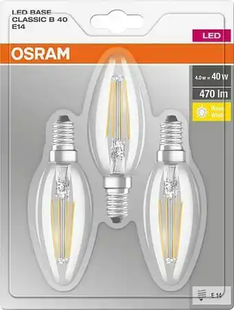 Zelfbouwmarkt Lamp Led Osram Filament Model Kaars E14 4w 470 Lumen aanbieding