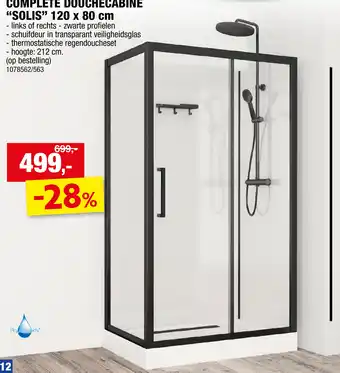 Hubo Complete douchecabine solis aanbieding