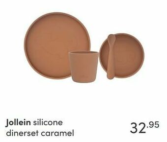 Baby & Tiener Jollein silicone dinerset caramel aanbieding