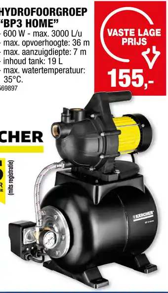 Hubo Kärcher hydrofoorgroep BP3 home aanbieding