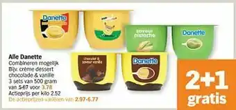Albert Heijn Crème dessert chocolade + vanille aanbieding