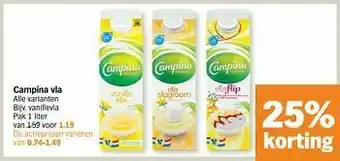 Albert Heijn Campina vla vanillevla aanbieding
