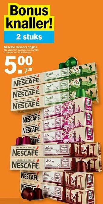Albert Heijn Nescafé farmers origins aanbieding