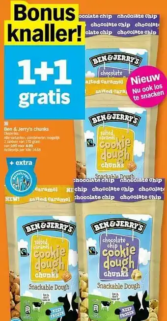 Albert Heijn Ben + jerry`s chunks aanbieding