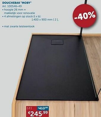 Zelfbouwmarkt Douchebak moby aanbieding