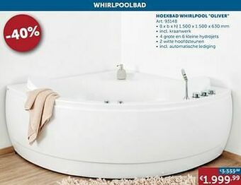 Zelfbouwmarkt Hoekbad whirlpool oliver aanbieding