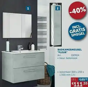 Badkamermeubel fleur kolomkast
