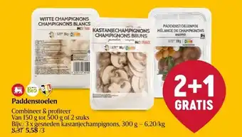 Delhaize Paddenstoelen aanbieding