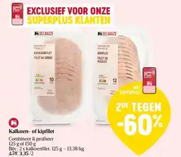 Delhaize Kalkoen- of kipfilet aanbieding