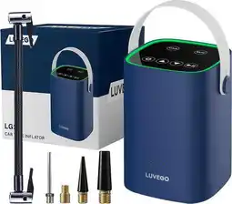 Decathlon LUVEGO Draagbare luchtcompressor - Draadloos met ingebouwde batterij aanbieding