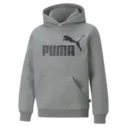 Decathlon Essentials Big Logo hoodie voor jongeren PUMA Medium Gray Heather aanbieding