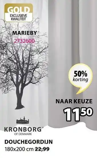 Douchegordijn marieby 180x200cm