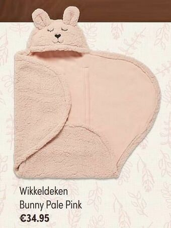 Baby & Tiener Wikkeldeken bunny pale pink aanbieding