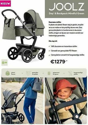 Baby & Tiener Joolz day+ + backpack mindful green aanbieding
