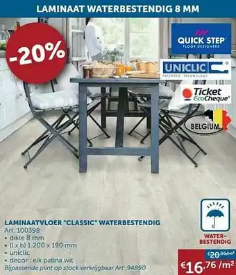 Zelfbouwmarkt Quick-step laminaatvloer classic waterbestendig aanbieding