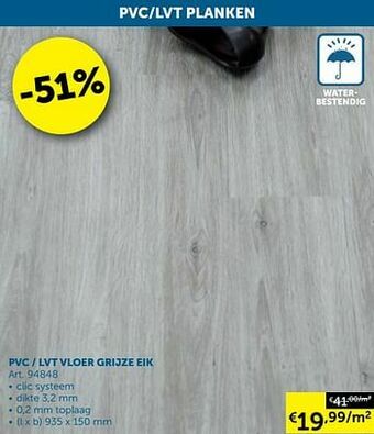 Zelfbouwmarkt Pvc - lvt vloer grijze eik aanbieding