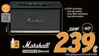Krëfel Marshall draadloze speaker stanmore ii aanbieding