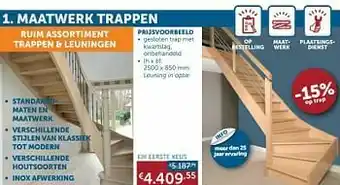 Zelfbouwmarkt Gesloten trap met kwartslag, onbehandeld eik eerste keus aanbieding
