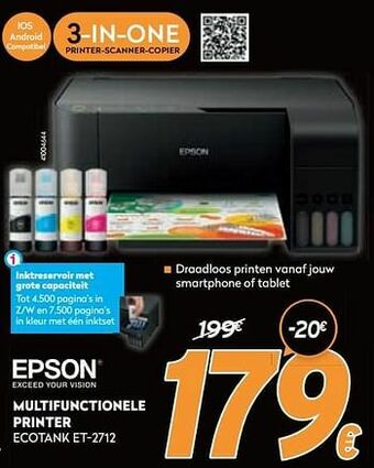 Epson multifunctionele printer ecotank et-2712