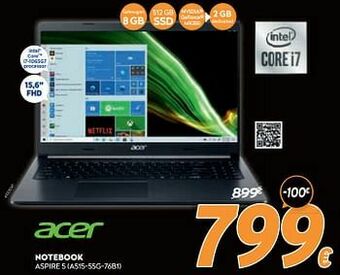 Krëfel Acer notebook aspire 5 a515-55g-76b1 aanbieding