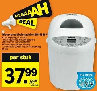 Albert Heijn Tristar broodbakmachine bm 4586 aanbieding