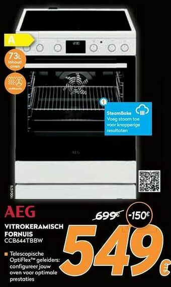 Krëfel Aeg vitrokeramisch fornuis ccb644tbbw aanbieding